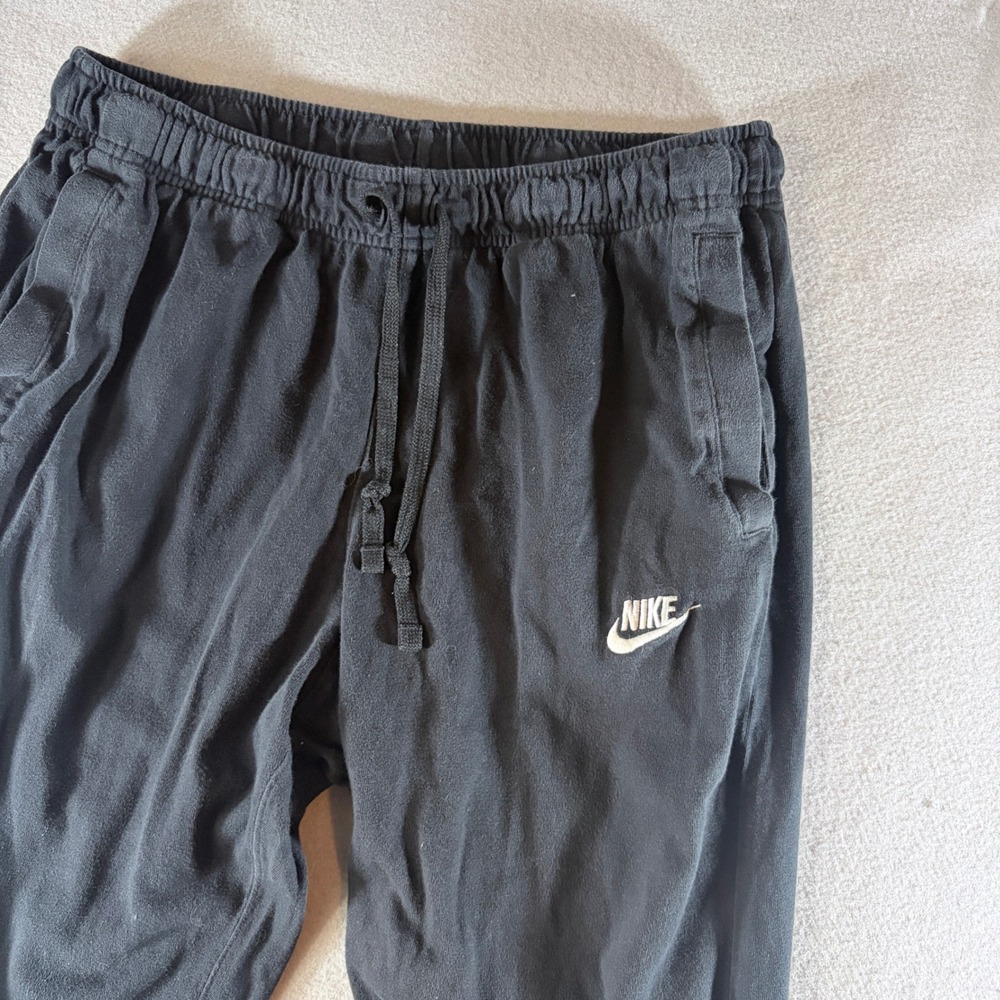 Nike Mens Sportswear Jogger Pants Black Medium Cuffed Sweatpants Drawstring - Picture 5 of 8